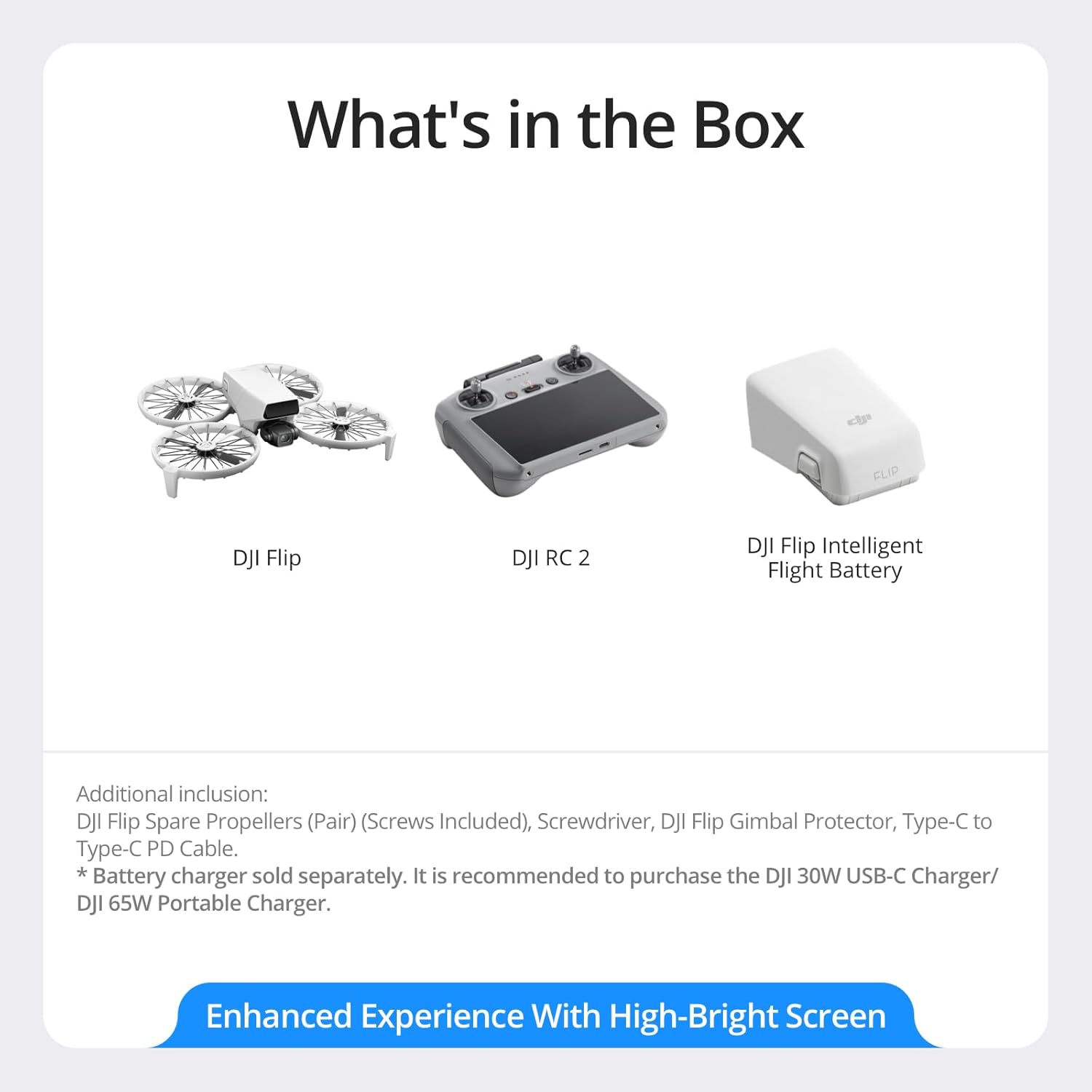  DJI Flip with RC 2 Screen Remote Controller